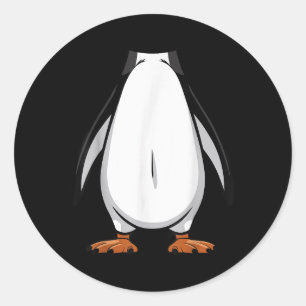 Penguin Halloween Outfit Funny Simple Kids Costume Classic Round Sticker