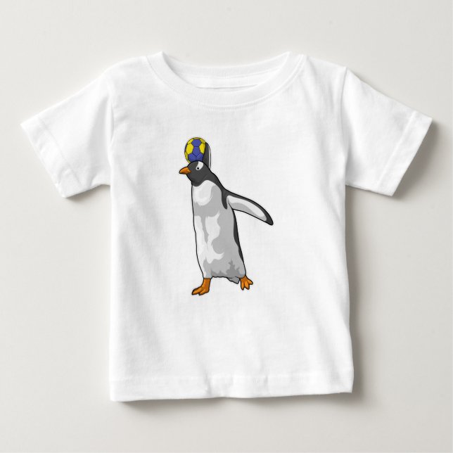 Penguin Handball player Handball Baby T-Shirt (Front)