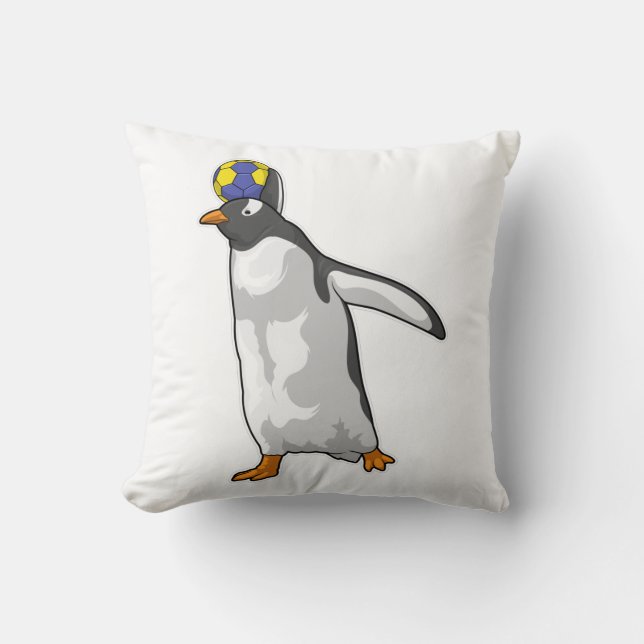 Penguin Handball player Handball Cushion (Front)