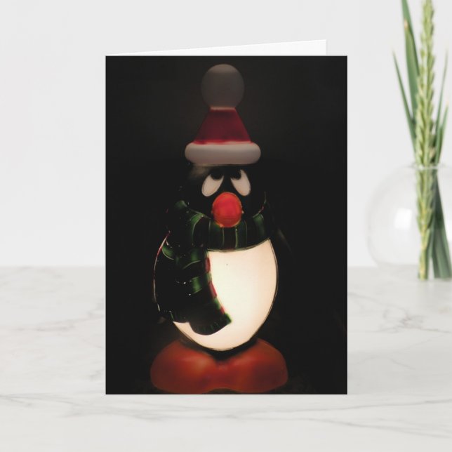 Penguin "Happy Christmas" Card (Front)