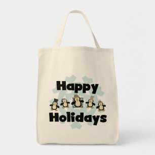 Penguin Happy Holidays Tshirts and Gifts Tote Bag