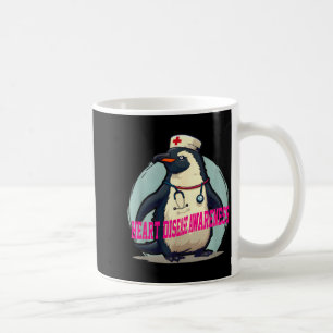 Penguin Heart Disease Awareness Medical  Coffee Mug