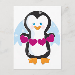 Penguin Heart Postcard