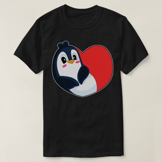 Penguin Heart T-Shirt (Design Front)
