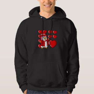 Penguin Hearts Valentines Day Cute Animal Love Wil Hoodie