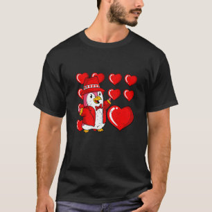 Penguin Hearts Valentines Day Cute Animal Love Wil T-Shirt