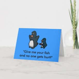 Penguin Hold Up! Card