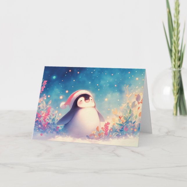 Penguin Holiday Spirit Card (Front)