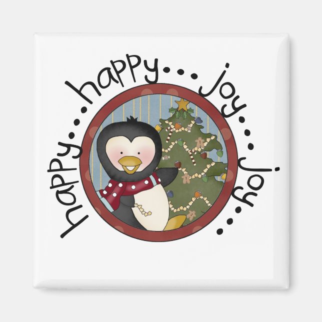 Penguin Holiday T-shirts and Gifts Magnet (Front)