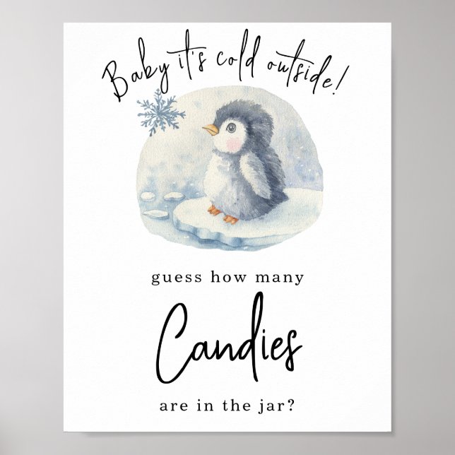 Penguin - How many candies Poster (Front)