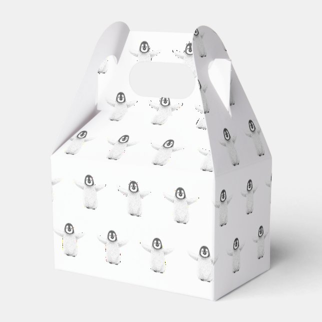 Penguin Hug Favour Box (Back Side)