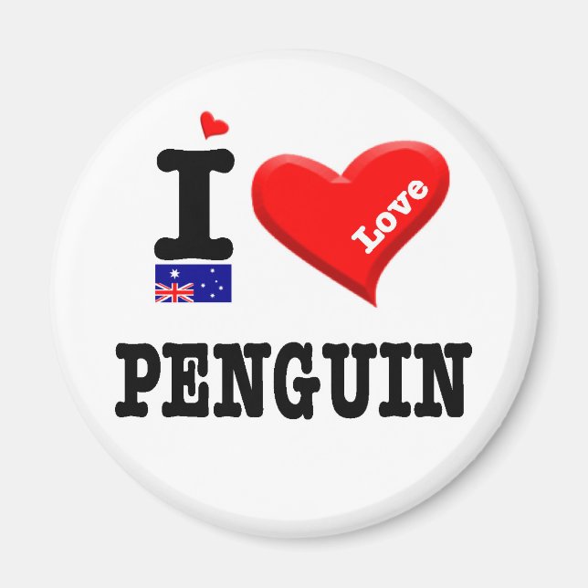 PENGUIN - I Love Magnet (Front)