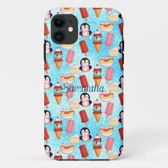 Penguin Ice Cream Sweets Case-Mate iPhone Case (Back)