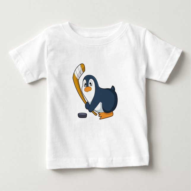 Penguin Ice hockey Ice hockey stick Baby T-Shirt (Front)