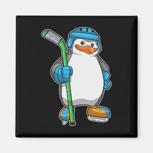 Penguin Ice Hockey Ice Hockey Stick Sports  Magnet