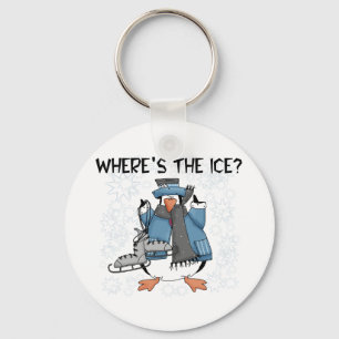 Penguin Ice Skating Key Ring