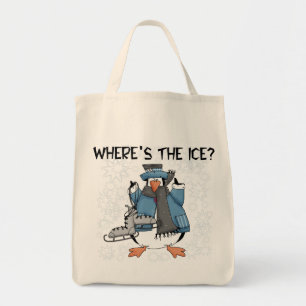 Penguin Ice Skating Tshirts and Gifts Tote Bag
