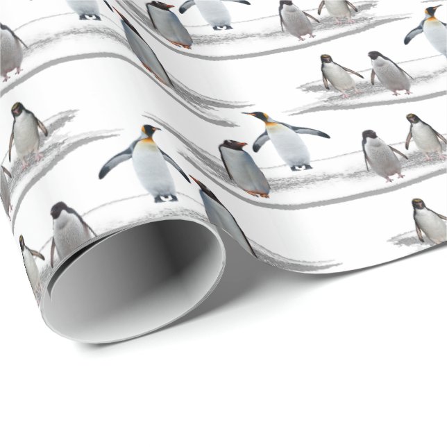 Penguin Iceberg Party Wrapping Paper(choose colour Paper (Roll Corner)