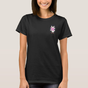 Penguin illustration holding customizable sign T-Shirt