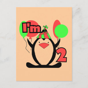 Penguin I'm Two Tshirts and Gifts Postcard