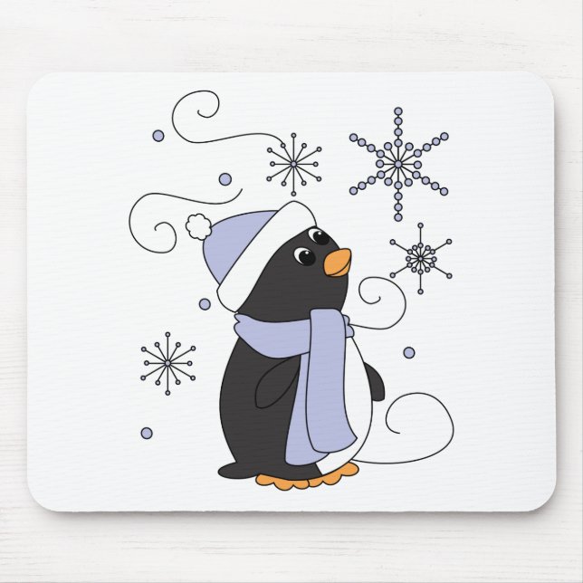 Penguin in Awe Mouse Pad (Front)