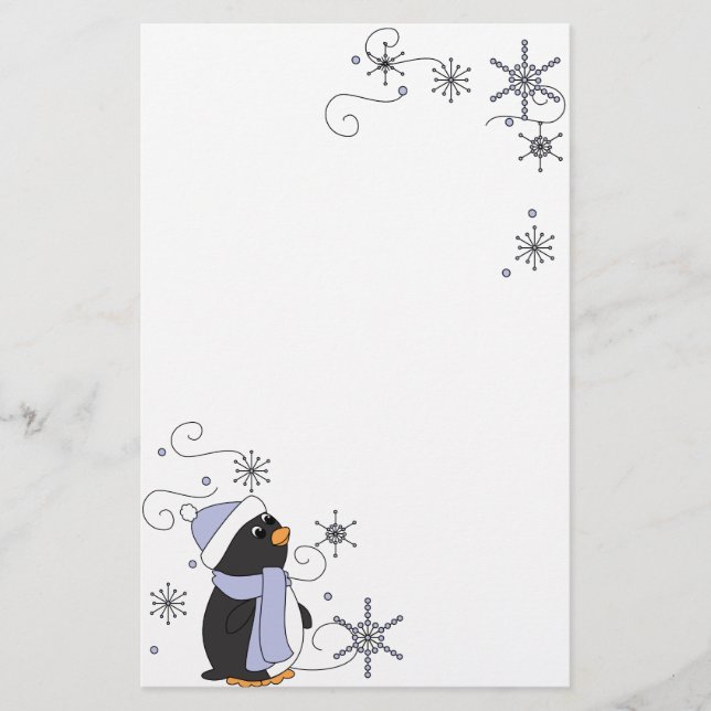 Penguin in Awe Stationery (Front)