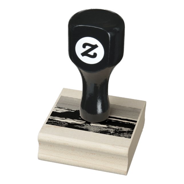 Penguin in front of an ice arch rubber stamp (Stamp)