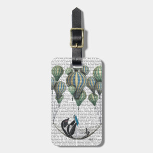 Penguin in Hammock Balloon Luggage Tag