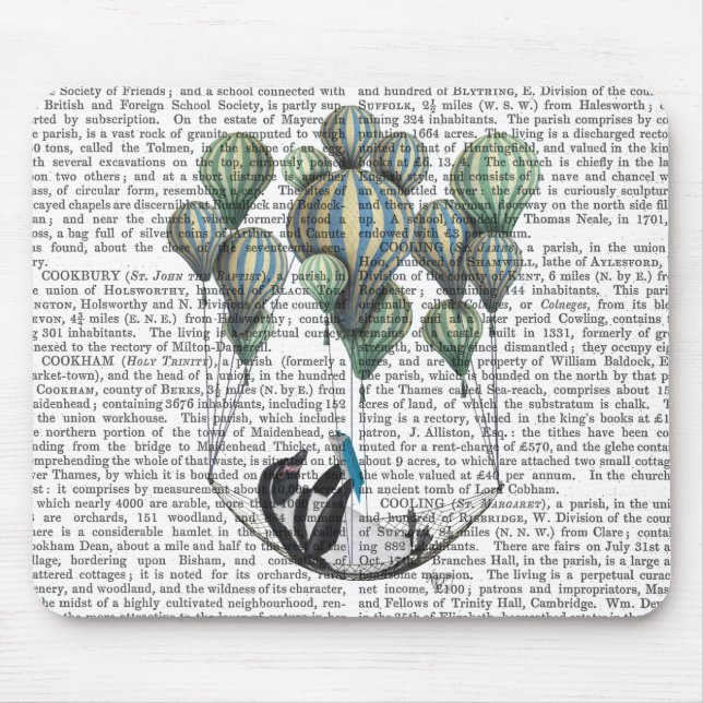 Penguin in Hammock Balloon Mouse Pad (Front)