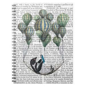 Penguin in Hammock Balloon Notebook