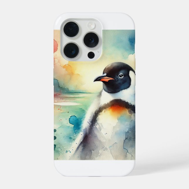 Penguin in Harmony with Nature 030924AREF121 - Wat iPhone Case (Back)