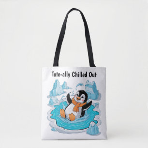 Penguin in Ice Tote Bag