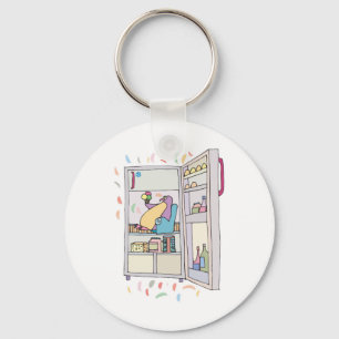 penguin in the fridge key ring