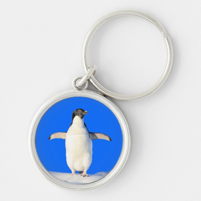 Penguin in the Snow Keychain (Front)