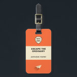 Penguin-inspired Book Cover Luggage Tag<br><div class="desc">A design inspired by the classic Penguin book cover. Add your own adventure book title,  name and contact details for a truly inspiration and personalised gift either for yourself or for a special someone. A perfect gift idea for the would be author and adventurer amongst us.</div>