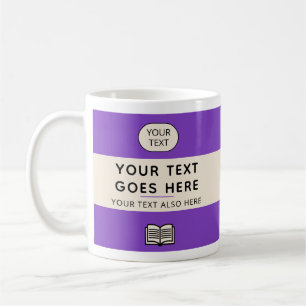 Penguin-Inspired Paperback Book Custom Title Purpl Coffee Mug