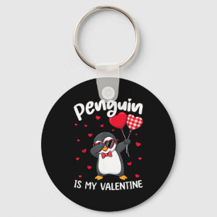 Penguin Is My Valentine Funny Bird V Day Cute Anim Key Ring