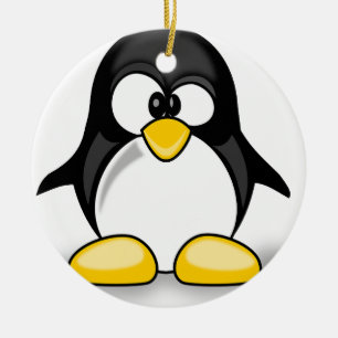 Penguin items ceramic ornament