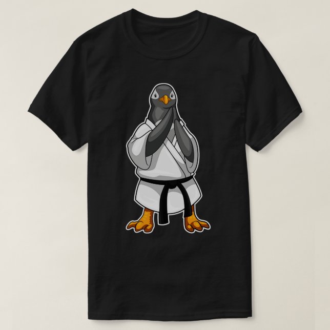 Penguin Karate Martial arts T-Shirt (Design Front)