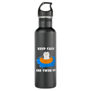 Penguin Keep Calm And Swim On 710 Ml Water Bottle
