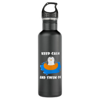 Penguin Keep Calm And Swim On 710 Ml Water Bottle