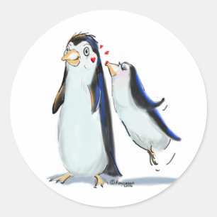 PeNgUiN KiSS Classic Round Sticker