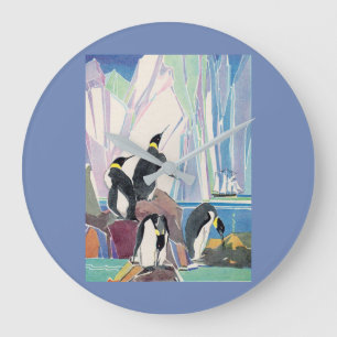 penguin land large clock