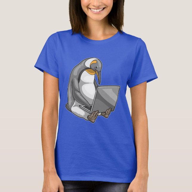 Penguin Laptop T-Shirt (Front)