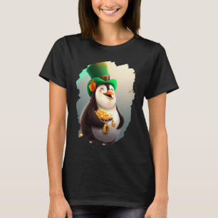 Penguin Leprechaun Penguins St. Patricks Day 4 T-Shirt