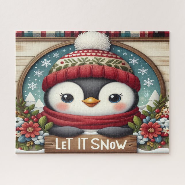 Penguin Let It Snow Jigsaw Puzzle (Horizontal)