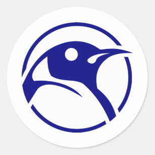 Penguin linux image classic round sticker