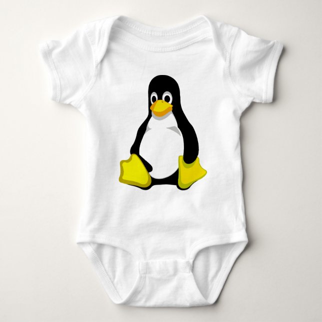 Penguin Linux Tux Baby Bodysuit (Front)