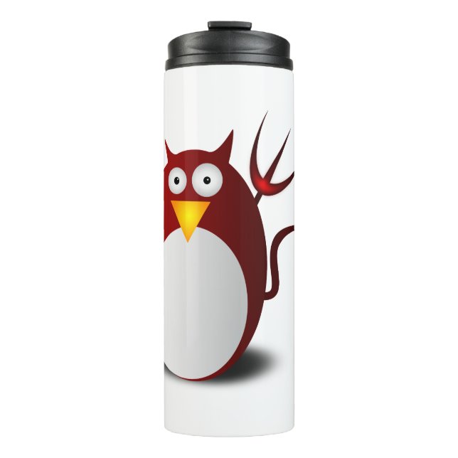 Penguin Linux Tux Ubuntu Devil Trident Lucifer Thermal Tumbler (Front)