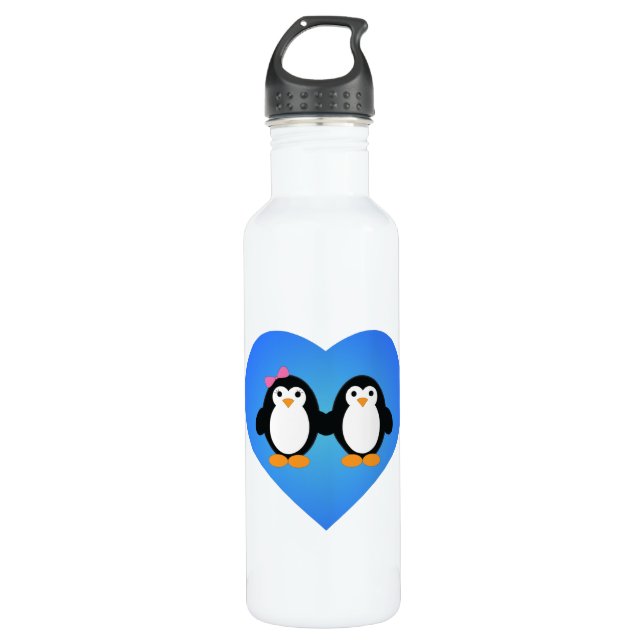 Penguin Love 710 Ml Water Bottle (Front)